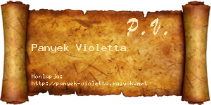 Panyek Violetta névjegykártya